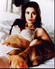 Charlotte Lewis Laying On Bed In White Lingerie Photo Print