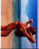Sara Sampaio On Beach In Purple And Pink Bikini Photo Print - Item # MVM55593