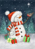 Snowman with Presents 4 Poster Print - MAKIKO