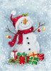 Snowman with Presents 3 Poster Print - MAKIKO
