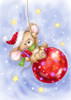 Mouse On Bauble Poster Print - MAKIKO