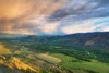 Storm clouds glowing from setting sun over Methow Valley-North Cascades-Washington State Poster Print - Alan Majchrowicz