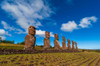 Moai statues of Ahu Akivi Rapa Nui-Easter island-Chile Poster Print - Sergio Pitamitz