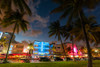 The Colony Hotel and Ocean Drive at dusk South Beach-Miami Beach-Florida Poster Print - Sergio Pitamitz