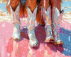 Glittering Gem Boots Poster Print - Road Urban