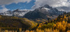 USA-Colorado-Uncompahgre National Forest Mt Sneffels and aspen forest in autumn Poster Print - Gallery Jaynes