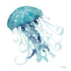 Teal Jelly Fish Poster Print - Patti Bishop