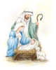 Nativity Jesus baby Poster Print - MAKIKO