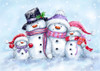 Snowman Family Poster Print - MAKIKO