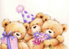 Three Party Bears Poster Print - MAKIKO