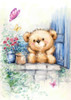 Bear at Window Poster Print - MAKIKO