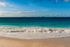 Indian Ocean surf surging onto a sandy tropical beach Anse Macquereau Beach-Seychelles Poster Print - Sergio Pitamitz