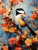 Chickadee bird animal Poster Print - Justyna Jaszke