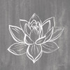 Lotus on Silver Poster Print - Farida Zaman