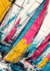 Yacht racing sport art 3 Poster Print - Justyna Jaszke