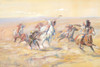When Sioux and Blackfoot Meet, 1904 Poster Print - Charles Marion Russell