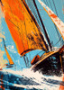 Yacht racing sport art 4 Poster Print - Justyna Jaszke