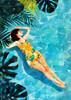 Woman Life   Relax At the Pool Poster Print - Justyna Jaszke