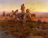 In the Wake of the Buffalo Hunters 1911 Poster Print - Charles Marion Russell
