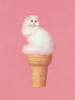 Cat Ice Cream - Pink Poster Print - Artography Vertigo