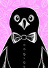 Penguin with bow tie Poster Print - Andreas Magnusson