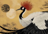 Abstract red-crowned crane Poster Print - Andreas Magnusson