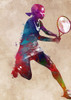 Tennis player sport art #tennis #sport Poster Print - Justyna Jaszke