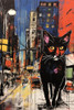 Down Town Cat Poster Print - Andreas Magnusson