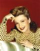Anne Baxter Portrait in Polka Dot Yellow Dress Photo Print - Item # VARCEL681786