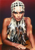 Shari Belafonte posed in Feathery Dress Photo Print - Item # VARCEL681877