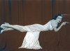 Joan Bennett Lying Pose in White Dress Photo Print - Item # VARCEL681917