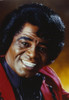 James Brown Portrait in Red Linen Suit and Black Collar Shirt Photo Print - Item # VARCEL682940