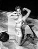Virginia Mayo Posed in Striped Dress Photo Print - Item # VARCEL685711