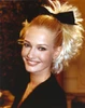 Karen Mulder smiling in Black Fur Coat Portrait Photo Print - Item # VARCEL686251