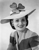 Maureen O'Hara Portrait in White Hat with Clover Style Photo Print - Item # VARCEL686676