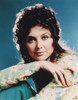 Suzanne Pleshette Printed a Printed Long Sleeve Dress on Blue Background Photo Print - Item # VARCEL686883