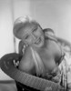 Ginger Rogers Portrait Seated in Chair with Floral Strap Dress Photo Print