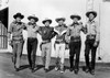 Roy Rogers posed with Men in Black and White Photo Print