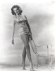 Jane Russell Posed in Silk One Piece Swimsuit with Right Foot Forward Photo Print - Item # VARCEL687431