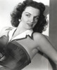 Jane Russell Posed in Black Linen Shoulder Dress with White Collar and Black Outline on the Edges Photo Print - Item # VARCEL687511