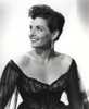 Jane Russell Portrait in Black Sheer Silk Long Sleeve Shoulder Dress with Hands on the Side Photo Print - Item # VARCEL687545
