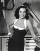 Jane Russell Posed in Black Linen Strap Dress with White Strap while Eyes Looking to the Right Photo Print - Item # VARCEL687557