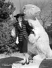 Rosalind Russell Leaning on Statue Photo Print - Item # VARCEL687606