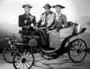 First Traveling Saleslady Two Women and Man Riding in Vintage Car Photo Print - Item # VARCEL687660