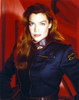 Claudia Christian Portrait in Red Background Photo Print