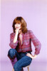 Linda Gray sitting in Pink Background Photo Print - Item # VARCEL696268
