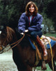 Linda Gray Riding Horse in Violet Jacket Photo Print - Item # VARCEL696272