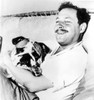 Candid of Tennessee Williams with a dog Photo Print - Item # VARCEL696417