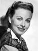 Jeanne Crain Portrait in Black Tartan Shirt with White Long Sleeves and Collar Photo Print - Item # VARCEL696447