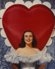Deanna Durbin smiling in Lace Gown Heart Background Photo Print - Item # VARCEL696444